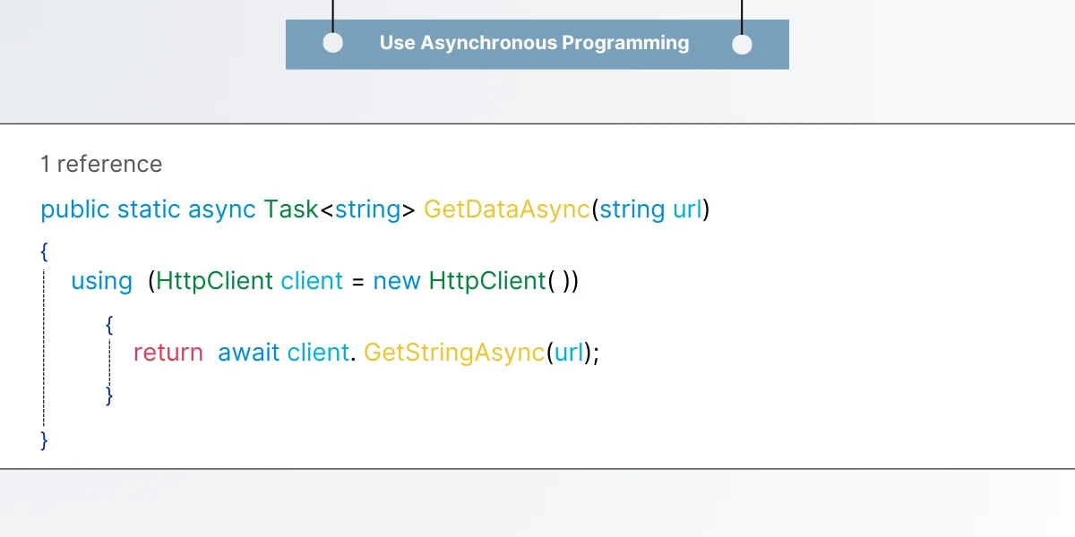 Use Asynchronous Programming 